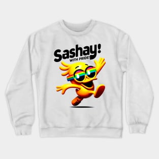 SASHAY WITH PRIDE! Celebrate Your Pride with this Vibrant Rainbow Chicken Graphic Crewneck Sweatshirt